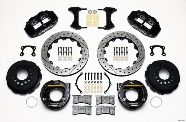 Wilwood Narrow Superlite 4R Rear P-Brk Kit 12.88in Drilled Big Ford New Style 2.36in Offset - 140-9218-D