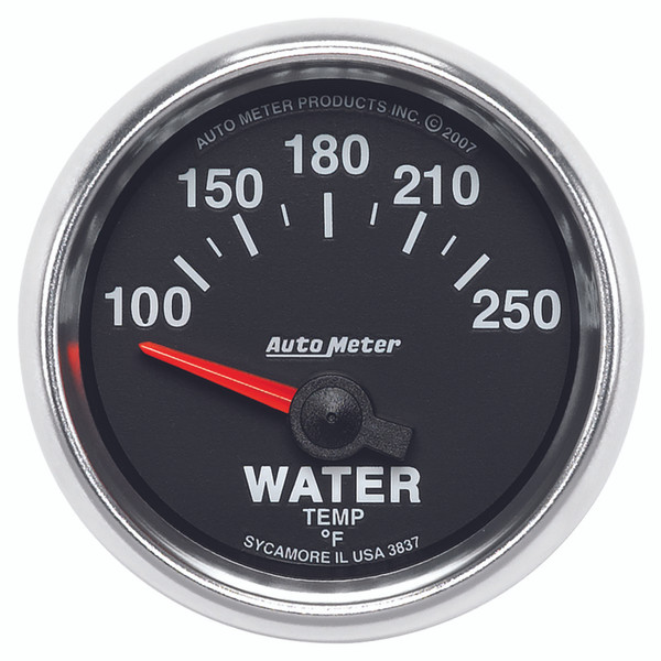 Autometer GS 52mm 100-250 Deg F Short Sweep Electronic Water Temperature Gauge - 3837
