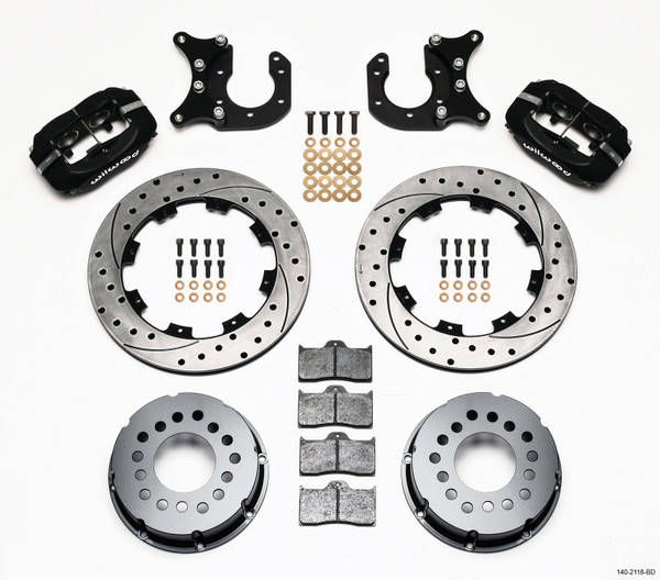 Wilwood Forged Dynalite P/S Rear Kit Drilled Rotor New Big Ford 2.50in Offset - 140-2118-BD