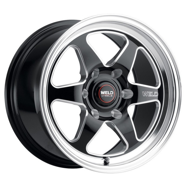 Weld S156 17x10 Ventura 6 Drag 6x135 ET42 BS7.25 Gloss BLK MIL DIA 87.1 - S15670089P42