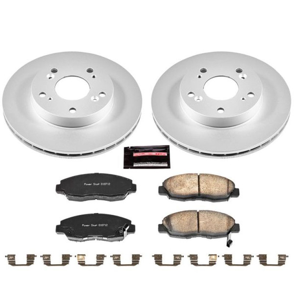 Power Stop 06-11 Honda Civic Front Z17 Evolution Geomet Coated Brake Kit - CRK2384