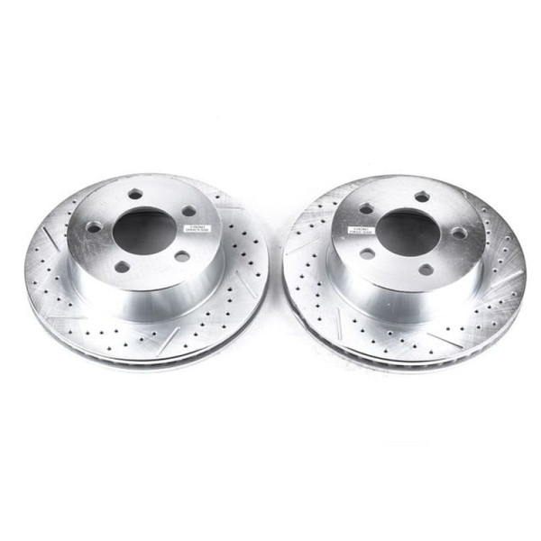 Power Stop 99-01 Jeep Cherokee Front Evolution Drilled & Slotted Rotors - Pair - AR8745XPR