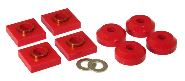 Prothane 76 & Earlier Ford F150/250 Transfer Case Mounts - Red - 6-1601