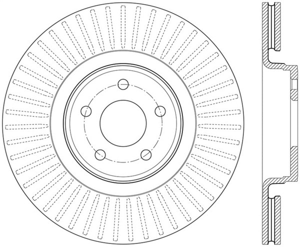 StopTech 14.5+ Ford Focus ST Front Right Slotted Performance Rotor - 126.65146SR