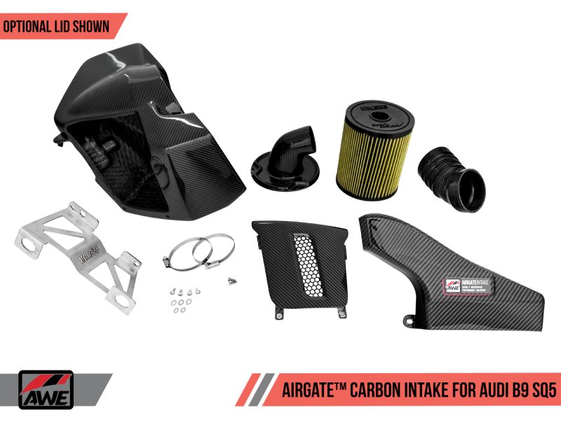 AWE Tuning Audi B9 SQ5 3.0T AirGate Carbon Fiber Intake w/ Lid - 2660-15060