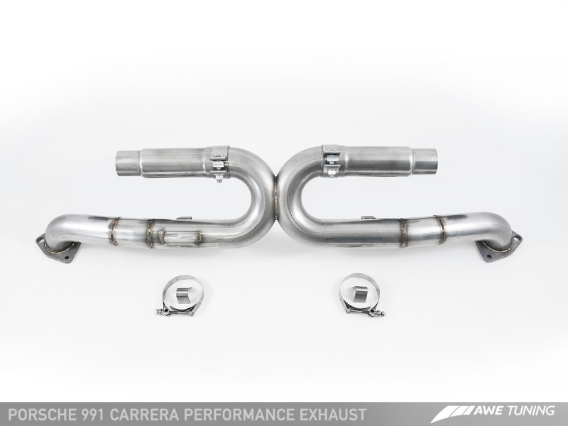 AWE Tuning 991 Carrera Performance Exhaust - Use Stock Tips - 3015-11020