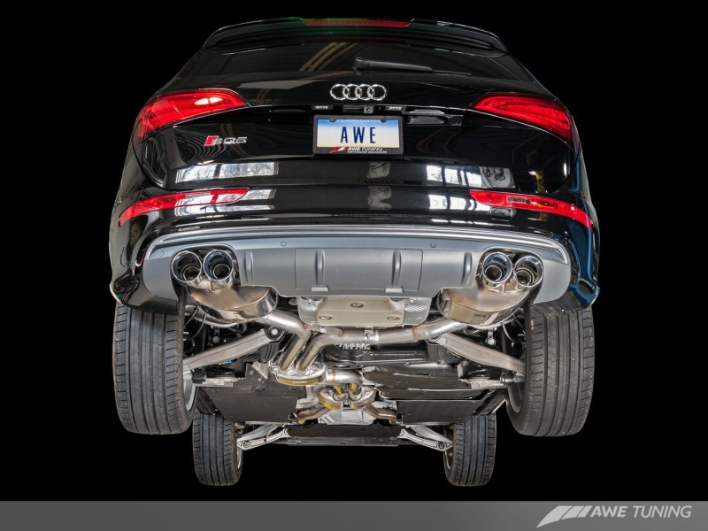 AWE Tuning Audi 8R SQ5 Touring Edition Exhaust - Quad Outlet Chrome Silver Tips - 3015-42052