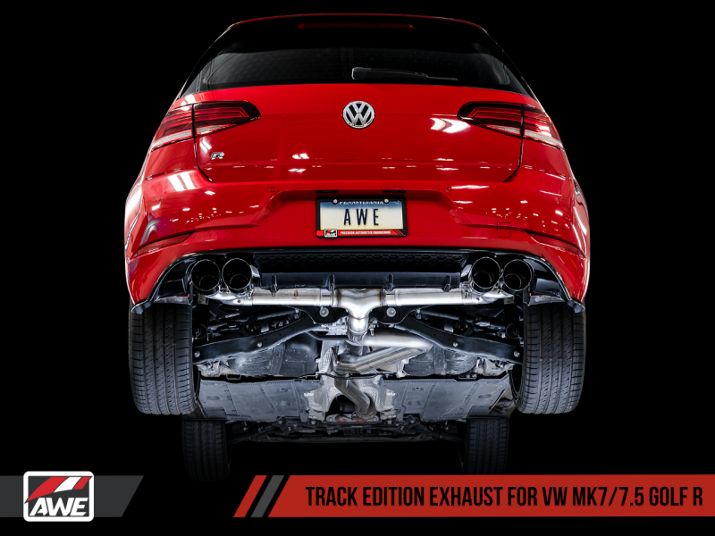 AWE Tuning MK7.5 Golf R Track Edition Exhaust w/Diamond Black Tips 102mm - 3015-43148