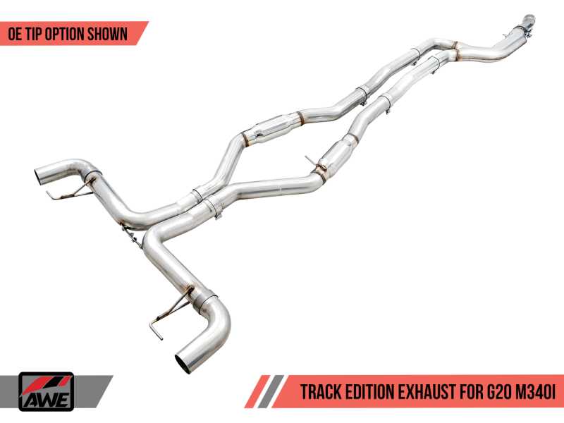 AWE Tuning 2019+ BMW M340i (G20) Track Edition Exhaust (Use OE Tips) - 3020-11032