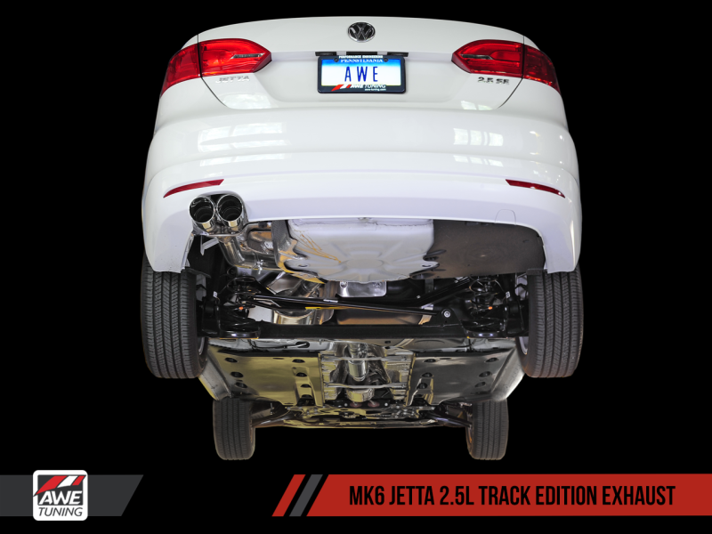 AWE Tuning Mk6 Jetta 2.5L Track Edition Exhaust - Polished Silver Tips - 3020-22028