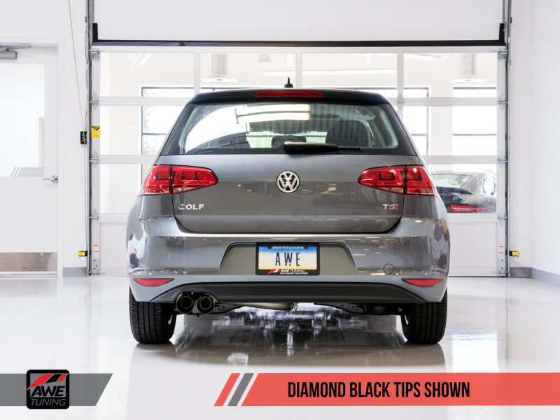 AWE Tuning VW MK7 Golf 1.8T Track Edition Exhaust w/Diamond Black Tips (90mm) - 3020-23022