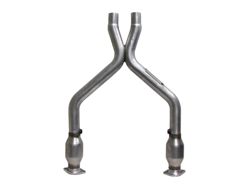 BBK 11-14 Mustang 3.7 V6 Short Mid X Pipe With Catalytic Converters 2-1/2 For BBK Long Tube Headers - 1461