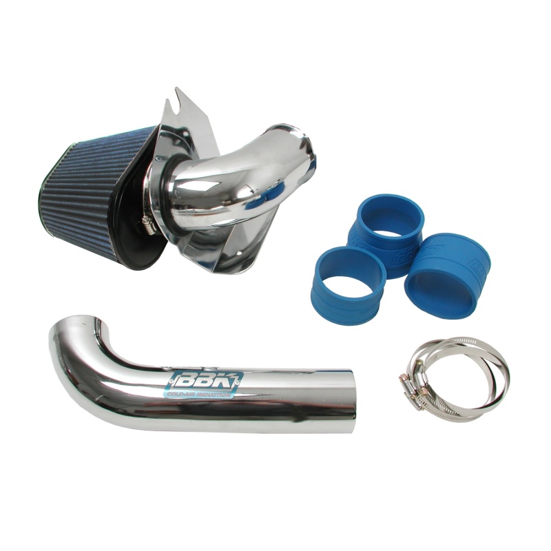 BBK 86-93 Mustang 5.0 Cold Air Intake Kit - Fenderwell Style - Chrome Finish - 1557