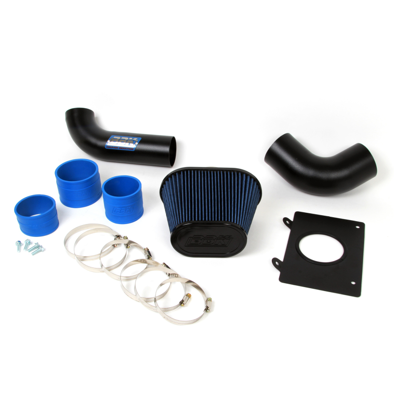 BBK 86-93 Mustang 5.0 Cold Air Intake Kit - Fenderwell Style - Blackout Finish - 15575