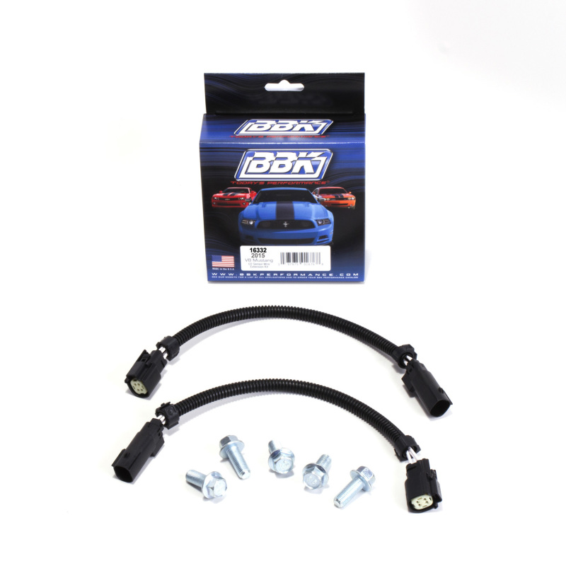 BBK 2015 Mustang GT V6 6-Pin Front O2 Sensor Wire Harness Extensions 12 (pair) And Bolt Kit - 16332