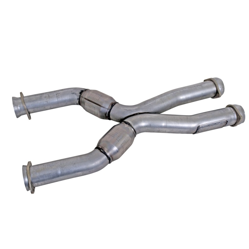 BBK 79-04 Mustang Coyote Swap Short Mid X Pipe w Catalytic Converters 3.0 For BBK Long Tube Headers - 1786