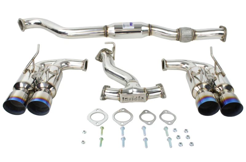 Invidia 08-14 Subaru WRX Hatchback Gemini Single Layer Titanium Tip Cat-back Exhaust - HS08ST5GM4ST