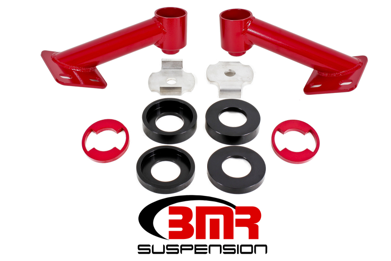 BMR 15-17 S550 Mustang Cradle Bushing Lockout Kit - Red - CB005R