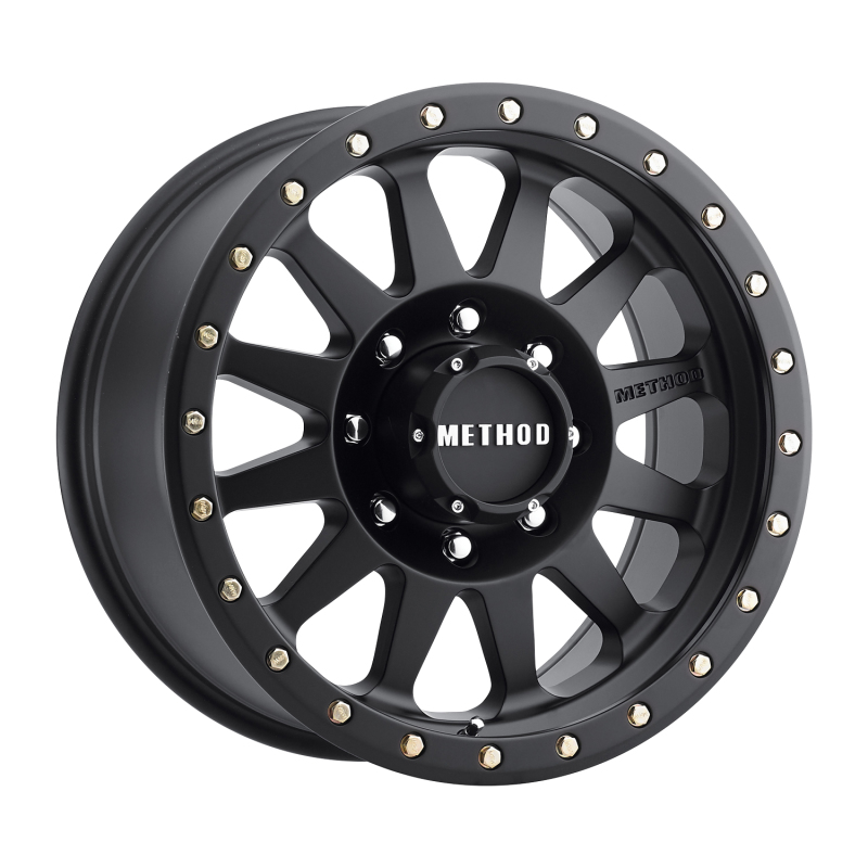 Method MR304 Double Standard 16x8 0mm Offset 8x6.5 130.81mm CB Matte Black Wheel - MR30468080500