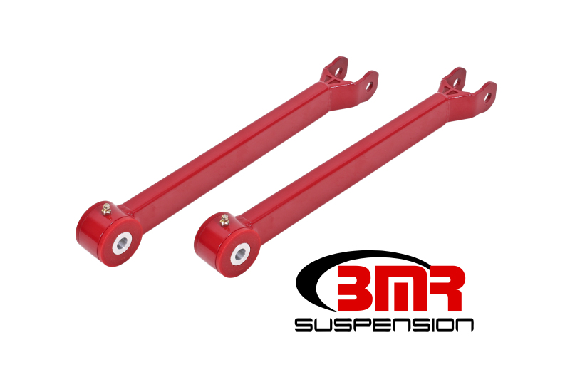 BMR 08-17 Challenger Non-Adj. Lower Trailing Arms (Polyurethane) - Red - LTA110R