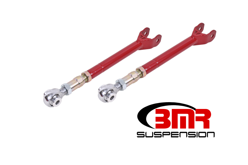 BMR 08-17 Challenger Lower Trailing Arms w/ On-Car Adj. Rod Ends - Red - LTA112R