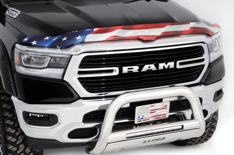 Stampede 19-23 Ram 1500 (Excl. Rebel/TRX) Vigilante Premium Hood Protector - Flag - 2019-41