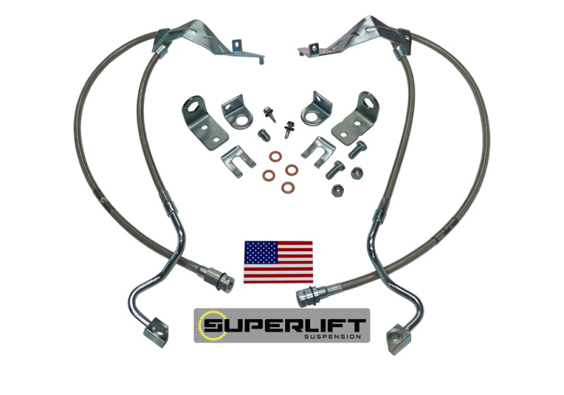 Superlift 05-07 Ford F-250/F-350 w/ 4-8in Lift Kit (Pair) Bullet Proof Brake Hoses - 91520