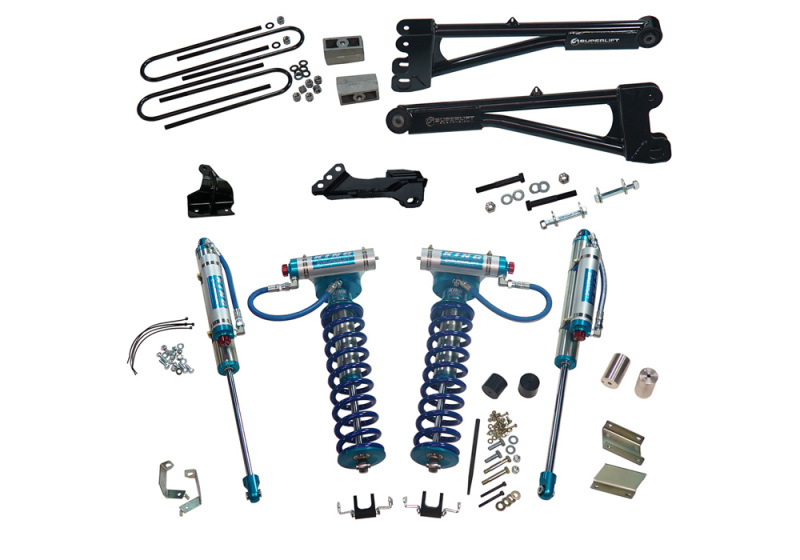 Superlift 11-16 Ford F-250/F-350 SD 4WD 4in Lift Kit w/Repl Radius Arms & King Coilovers Rear Shocks - K987KG