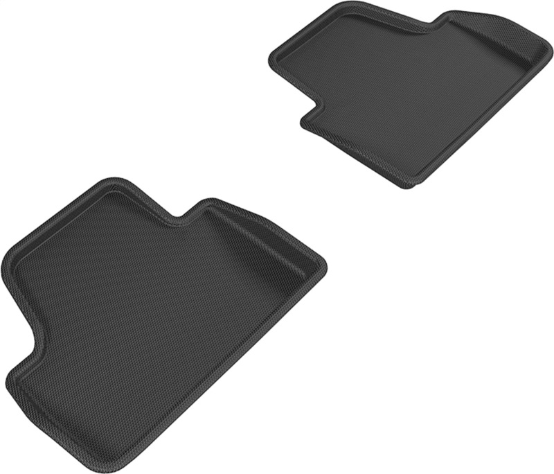 3D MAXpider 14-20 BMW 4 Series Convertible Kagu 2nd Row Floormats - Black - L1BM06821509