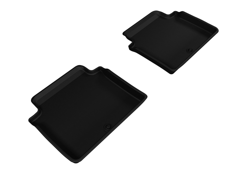 3D MAXpider 2015-2020 Genesis/Hyundai G80/Genesis Sedan Kagu 2nd Row Floormats - Black - L1HY05021509