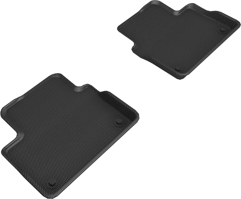 3D MAXpider 19-21 Volvo S60 / V60 Hybrid Kagu 2nd Row Floormats - Black - L1VV03921509