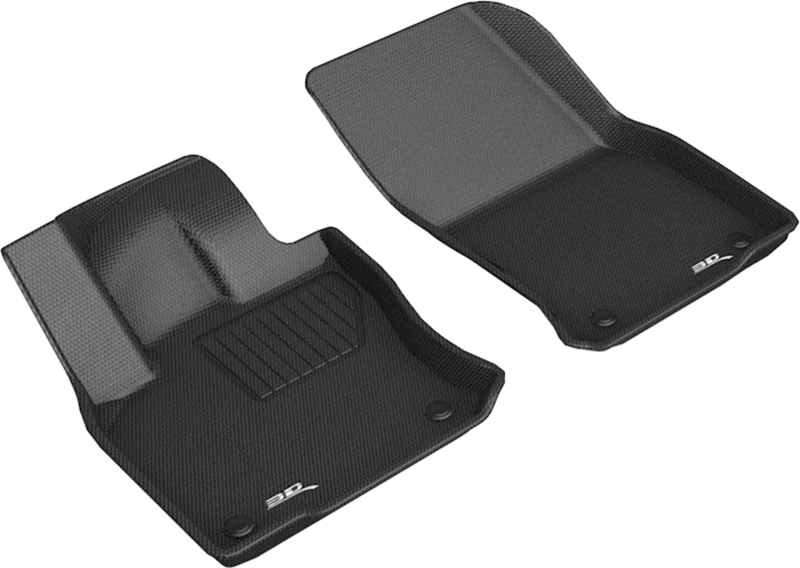 3D MAXpider 18-21 Volkswagen Tiguan 1st Row Kagu Floor Mat - Black - L1VW08311509