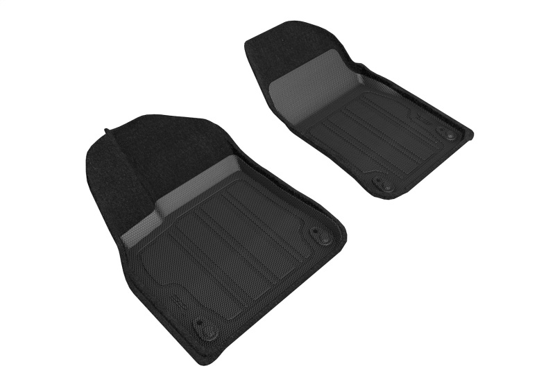 3D MAXpider 19-21 Porsche Cayenne 2021 Cayenne GTS Elegant Hybrid 1st Row Floormat - Black - SLPO01914709
