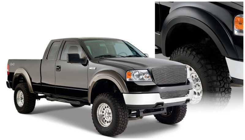 Bushwacker 04-08 Ford F-150 Styleside Extend-A-Fender Style Flares 4pc 66.0/78.0/96.0in Bed - Black - 20915-02