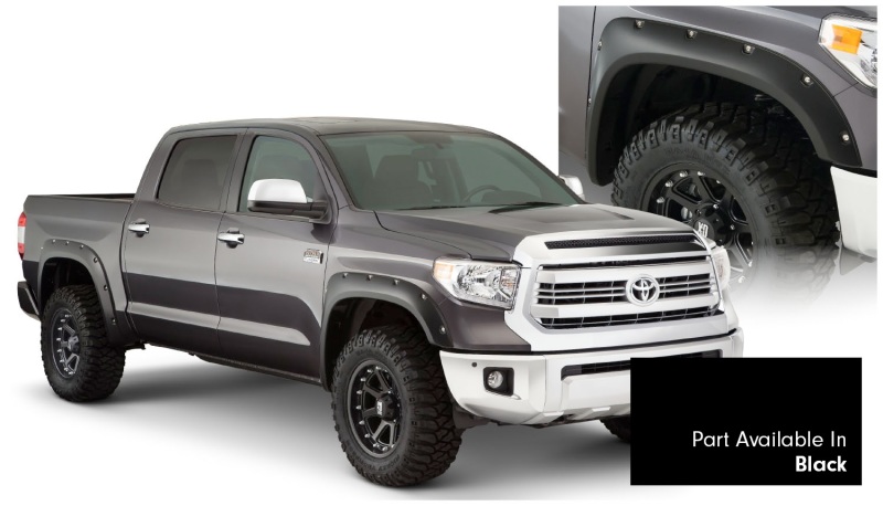 Bushwacker 16-17 Toyota Tundra Fleetside Pocket Style Flares 4pc 66.7/78.7/97.6in Bed - Black - 30918-33