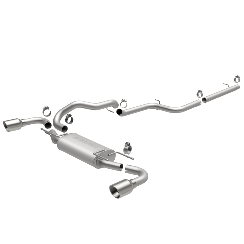 MagnaFlow 10-12 Mazda 3 L4 2.5L Hatchback Split Rear Exit Stainless Cat Back Performance Exhaust - 15146