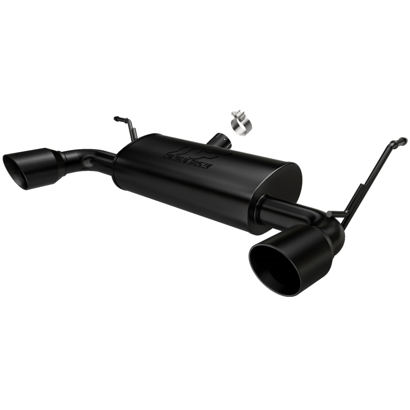 MagnaFlow 07-17 Jeep Wrangler JK 3.8/3.6L Dual Split Rear Exit Black Axle-Back Exhaust - 15160