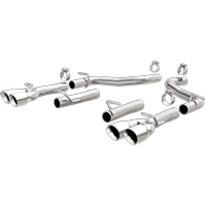 MagnaFlow Axle-Back, SS, 2.5in, Quad Split Rear 3.5in Tip 2015 Dodge Challenger 3.6L V6 - 19218