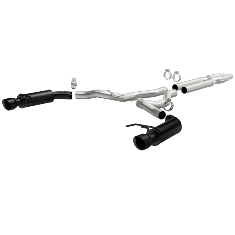 MagnaFlow Cat-Back 15-16 Ford Mustang 5.0L V8 Competition SS 3in Dual Split Rear 4.5in Black Tips - 19254