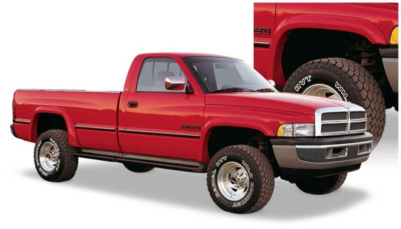Bushwacker 94-01 Dodge Ram 1500 Fleetside Extend-A-Fender Style Flares 4pc 78.0/96.0in Bed - Black - 50902-11