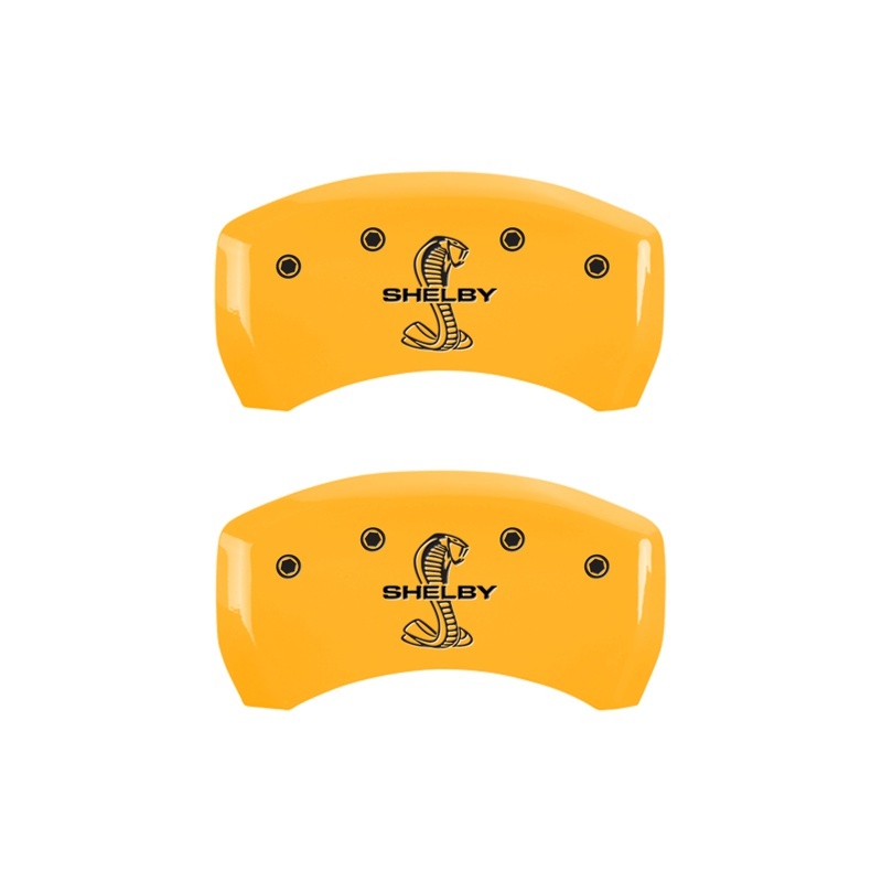MGP Rear set 2 Caliper Covers Engraved Rear Tiffany Snake Yellow finish black ch - 10010RSBYYL