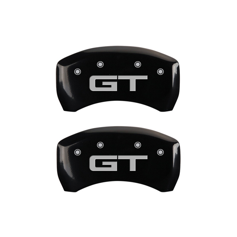 MGP Rear set 2 Caliper Covers Engraved Rear 2015/GT Black finish silver ch - 10203R2MGBK