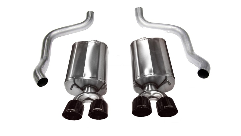 Corsa 2009-2013 Chevrolet Corvette C6 6.2L V8 Black Sport Axle-Back Exhaust - 14108BLK