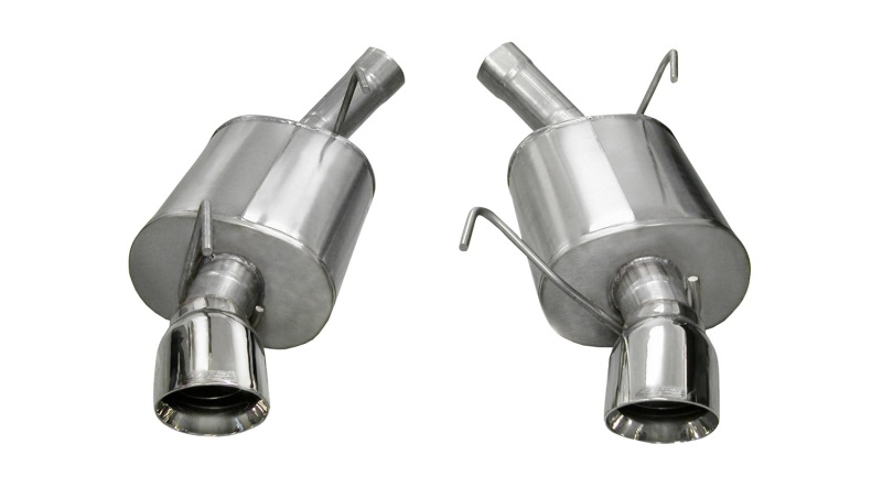 Corsa 2005-2010 Ford Mustang Shelby GT500 5.4L V8 Polished Sport Axle-Back Exhaust - 14311