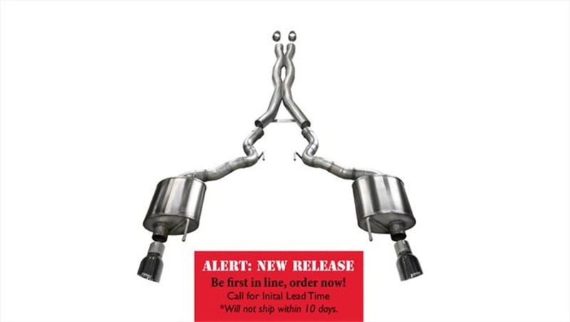 Corsa 15-16 Ford Mustang GT Convertible 5.0L V8 Black Xtreme Dual Rear Exit Exhaust - 14342BLK