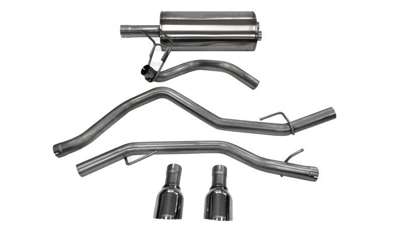 Corsa 09-14 Dodge Ram 1500 4.7L Quad/Crew Cab/Short Bed Polished Dual Exit Cat-Back Exhaust - 14405