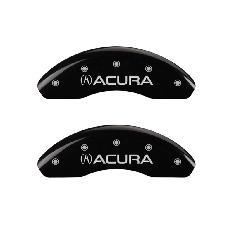 MGP 4 Caliper Covers Engraved Front Acura Rear RDX Black Finish Silver Char 2016 Acura RDX - 39022SRDXBK