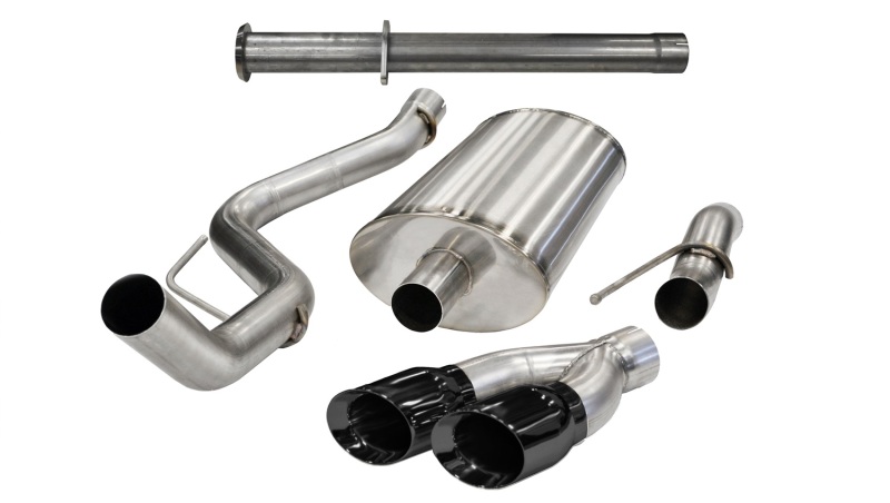 Corsa 11-14 Ford F-150 Raptor 6.2L V8 133in Wheelbase Black Xtreme Cat-Back Exhaust - 14759BLK
