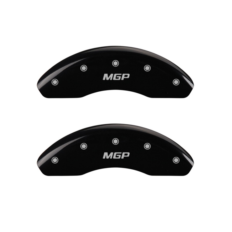 MGP 2 Caliper Covers Engraved Front MGP Black Finish Silver Char 2018 Ram Promaster City - 55004FMGPBK