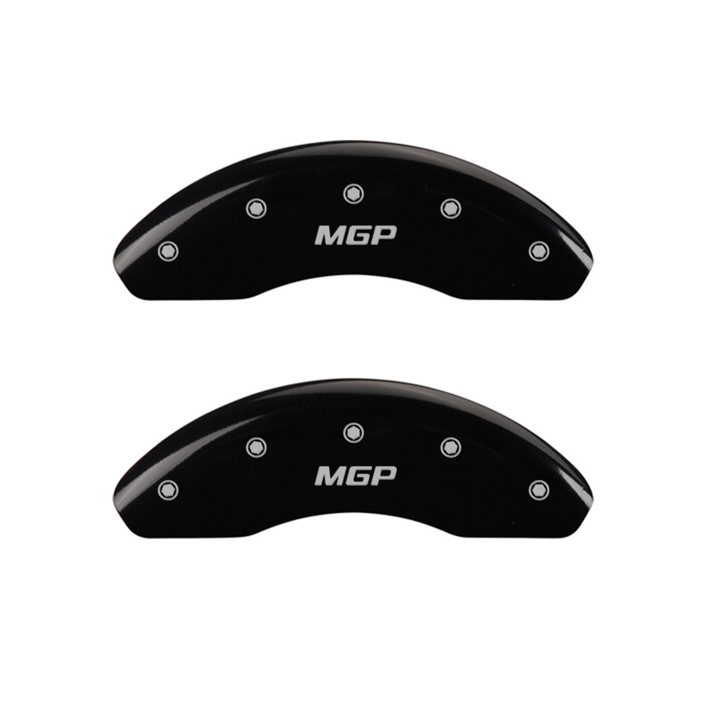 MGP 2 Caliper Covers Engraved Front MGP Black Finish Silver Char 2018 Ram Promaster City - 55004FMGPBK